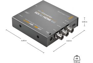 مشخصات فیزیکی کانورتر SDI TO HDMI 6G