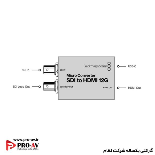 مبدل تصویر Mini Converter SDI to HDMI 12G